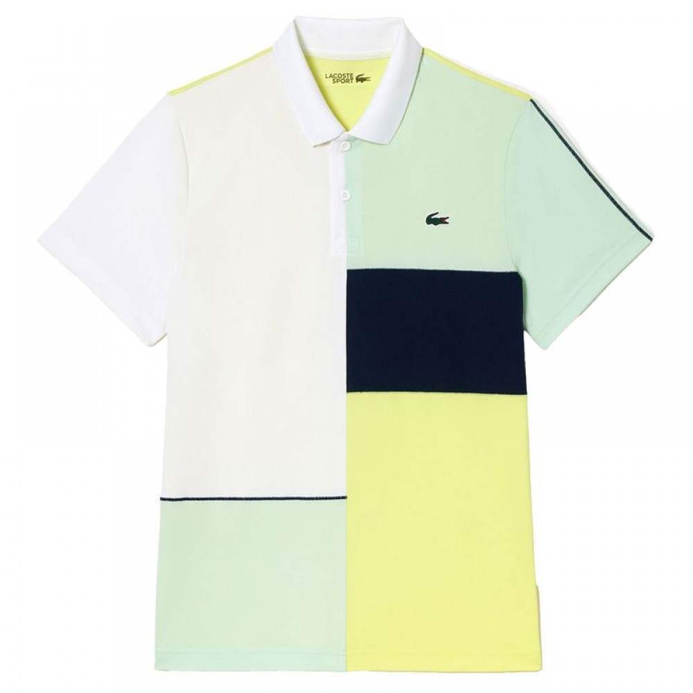 Lacoste Regular Fit Recycled Polo Shirt White Green