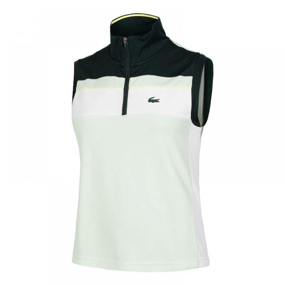 Lacoste Sport Ultra Dry Pique Green White Women''s Polo Shirt