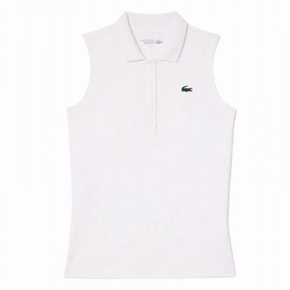 Polo Feminino Lacoste Ultra Dry Branco