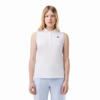 Polo Lacoste Ultra Dry Blanco Mujer