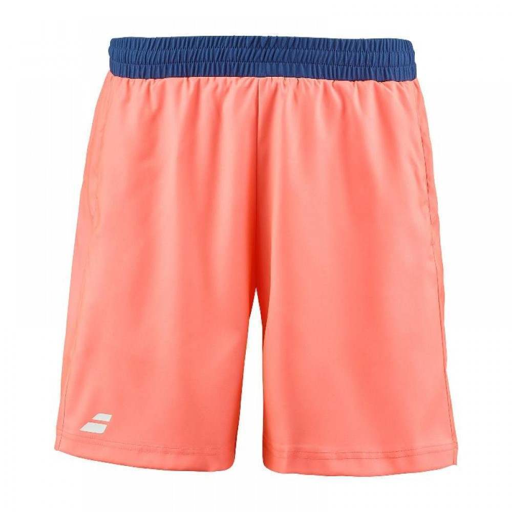 Short Babolat Play Naranja Azul Oscuro