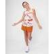 Curta Bidi Badu Wild Arts Impresso 2en1 Naranja Mix Junior