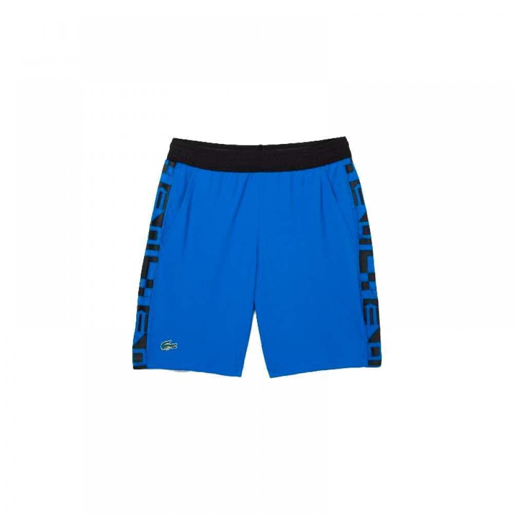 Short Lacoste Sport Azul Estampado - Barata Oferta Outlet