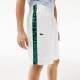 Short Lacoste Sport Rayas Laterales Blanco Verde - Barata Oferta Outlet