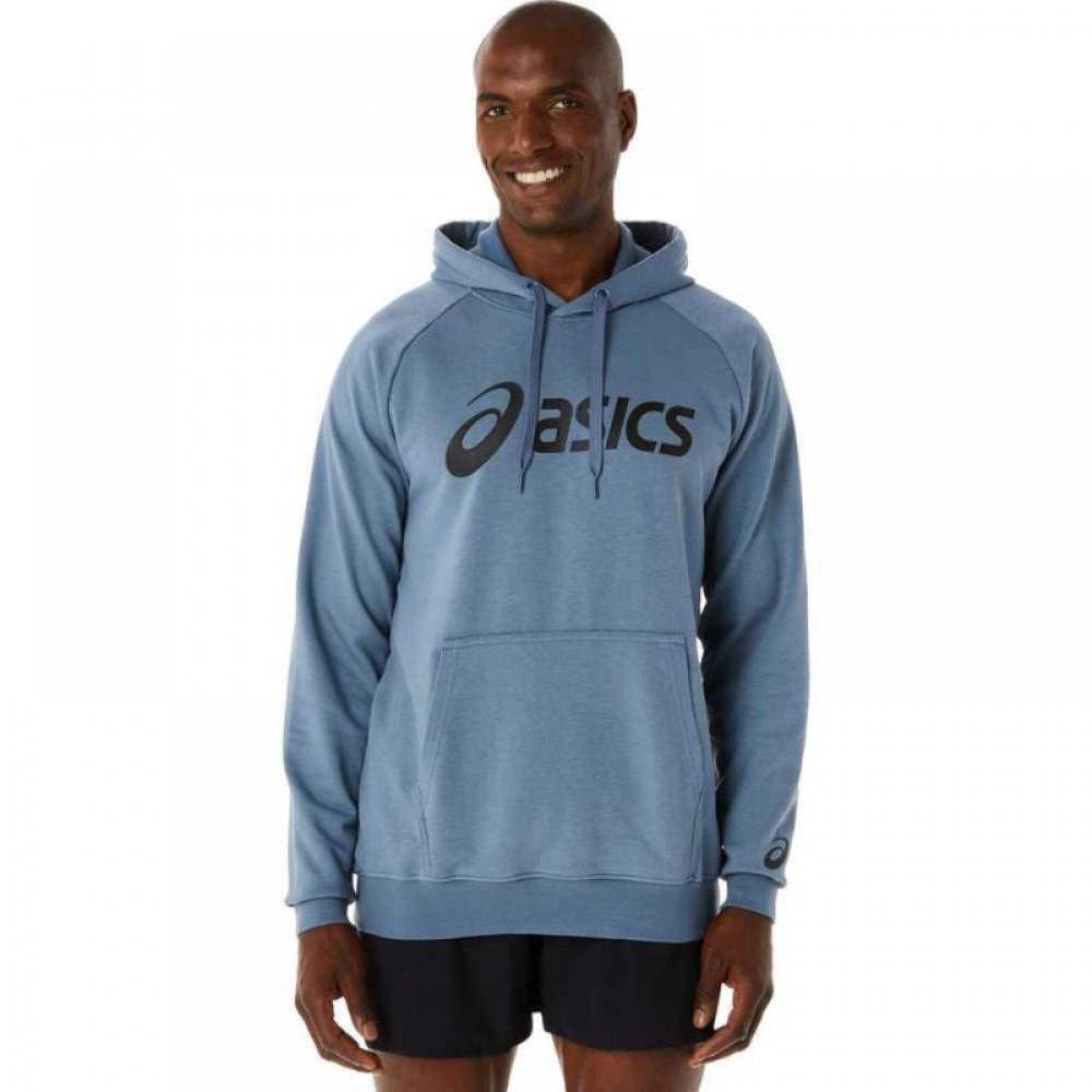 Asics Performance Sweatshirt Logo Large Blau Stahl