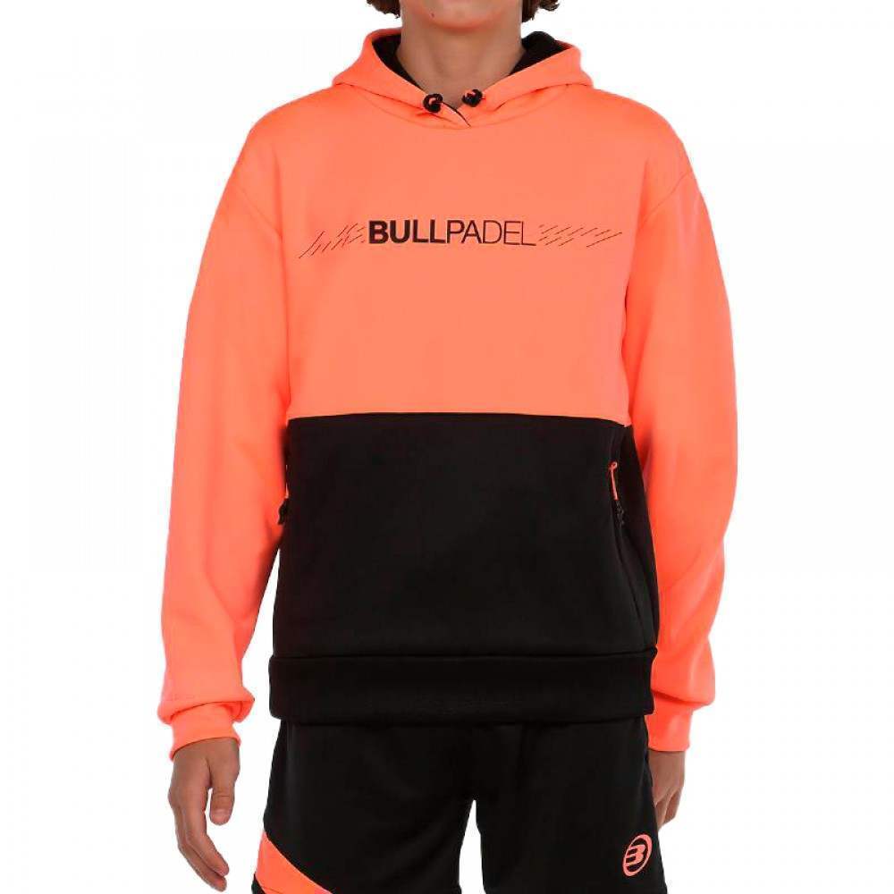 Sudadera Bullpadel Imbui Coral Fluor Junior - Barata Oferta Outlet