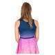 Bidi Badu Colortwist Rosa Azul Escuro Vestido Junior