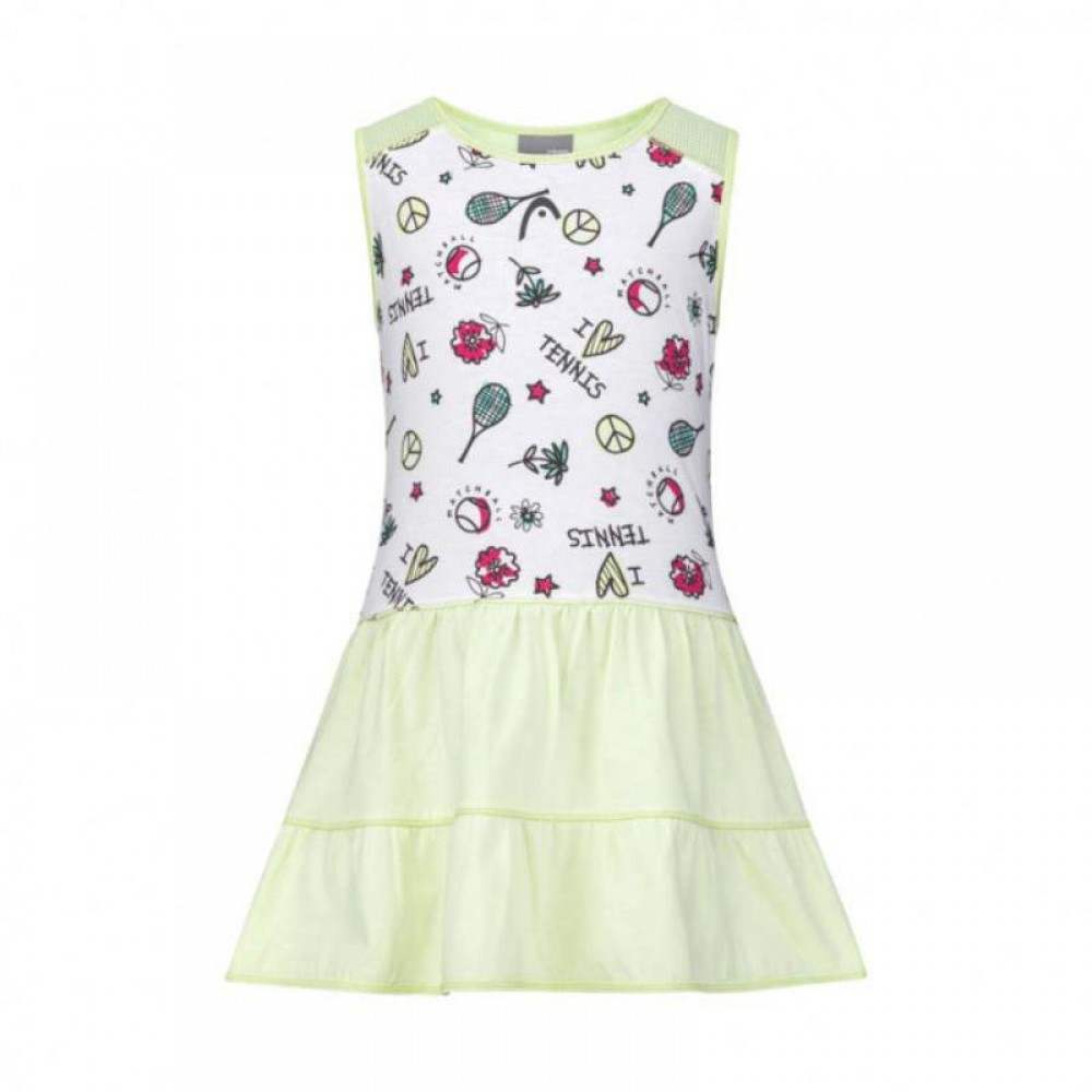 Vestido Head Tennis Verde Claro Junior - Barata Oferta Outlet