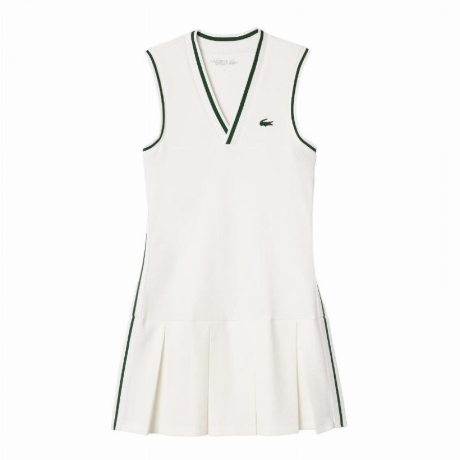 Lacoste Sport Pique White Green Dress