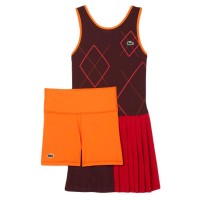 Vestido Lacoste Ultra Dry Burdeos Naranja