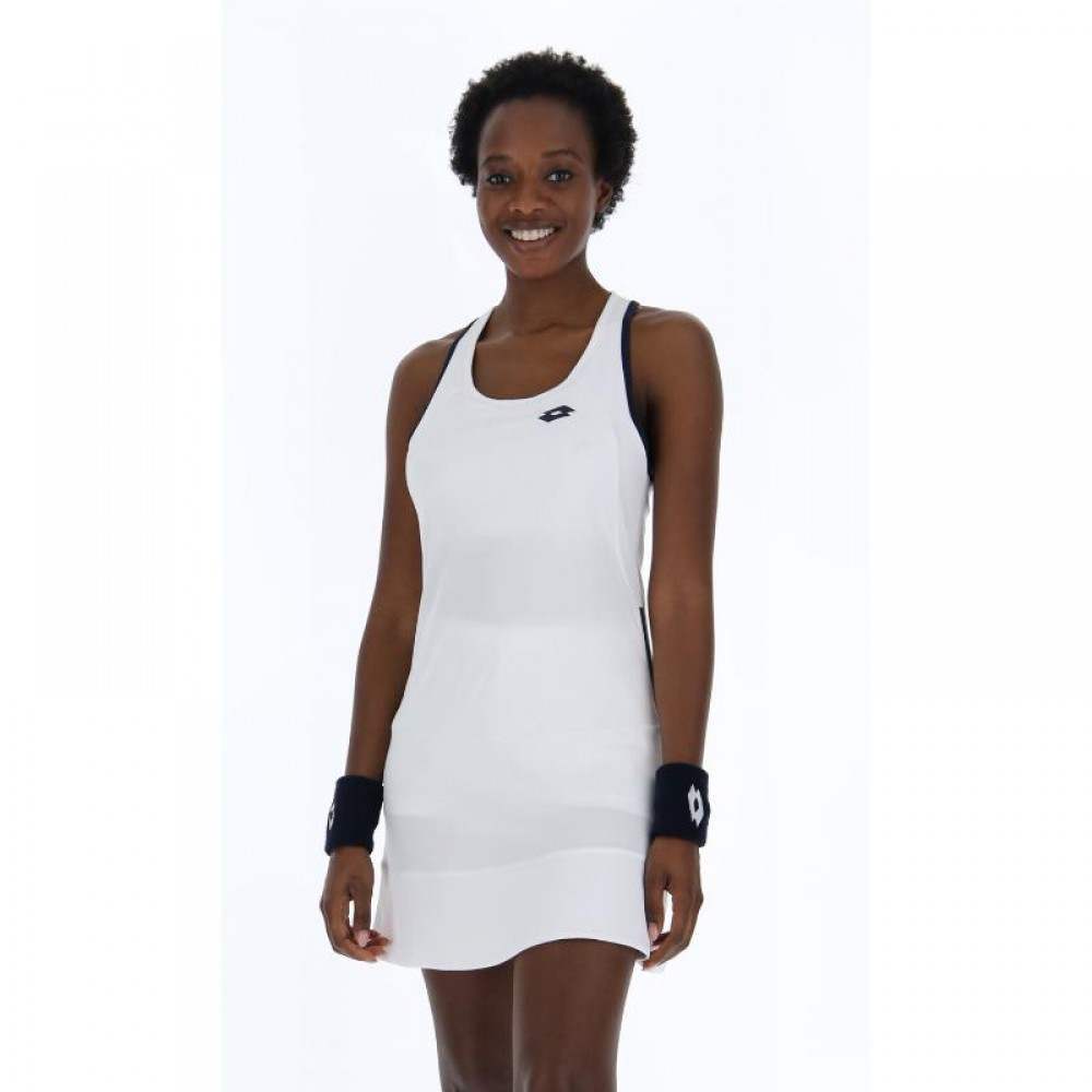 Vestido Lotto Squadra II Blanco Brillante Negro - Barata Oferta Outlet