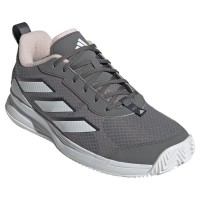 Adidas AvaFlash Terre Battue Gris Blanc Rose Baskets Femme