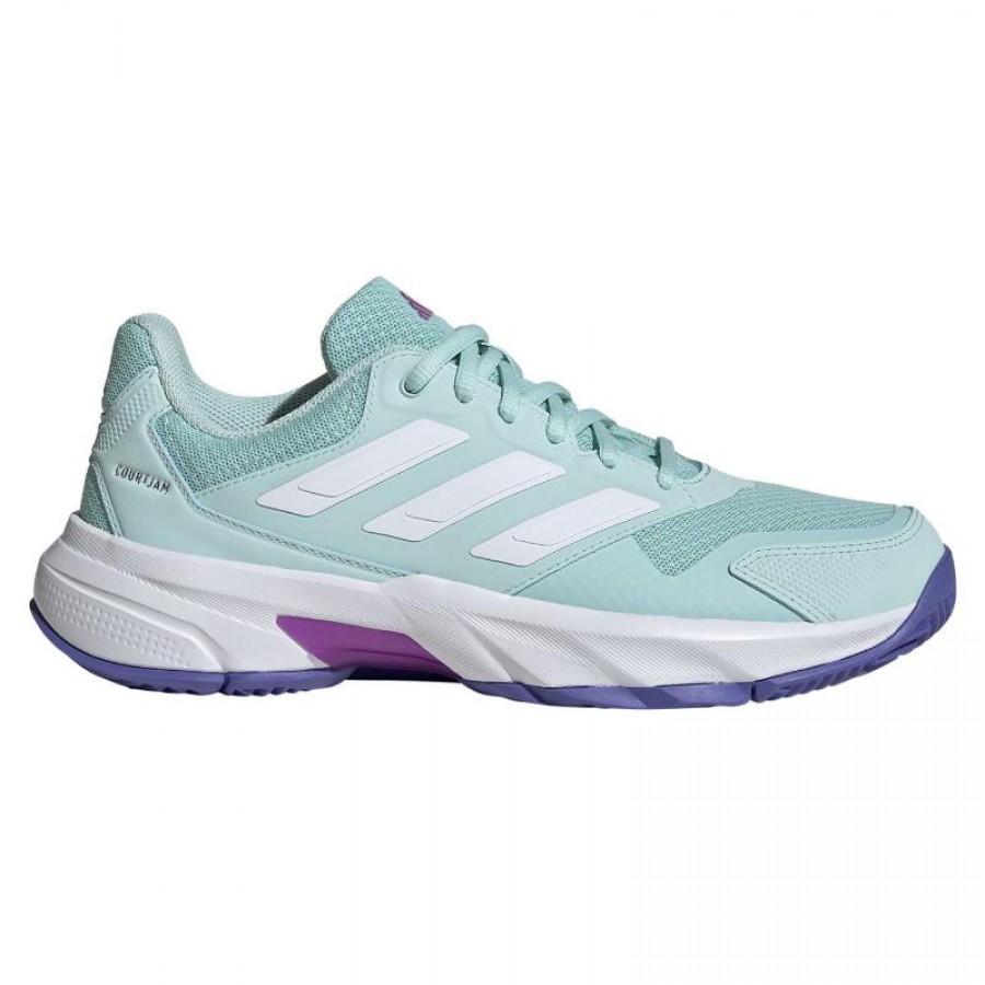 Baskets Femme Adidas CourtJam Control 3 Aqua White