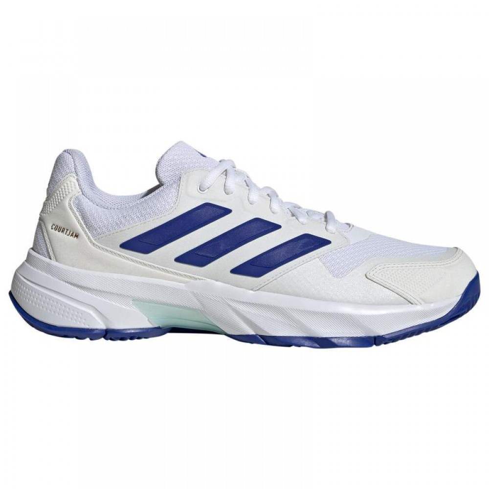 Tenis Adidas CourtJam Control 3 Branco Azul Aqua