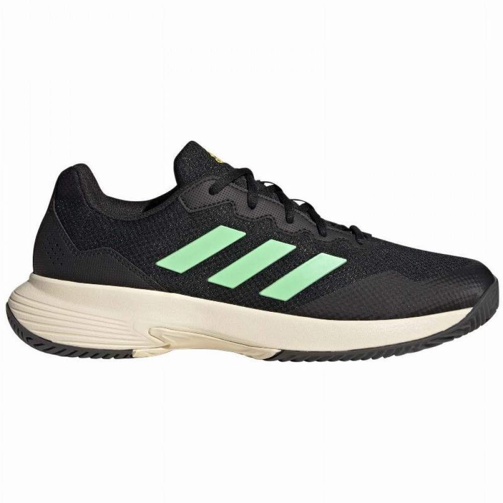 Zapatillas Adidas Game Court Negro Verde - Barata Oferta Outlet