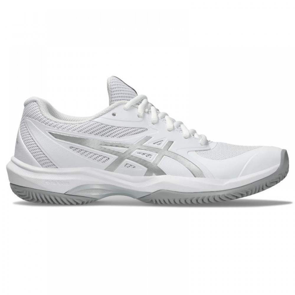 Tenis Asics Game FF Clay Branco Prata Feminino