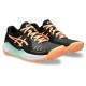 Asics Gel Challenger 14 Padel Preto Laranja Sapatos Femininos