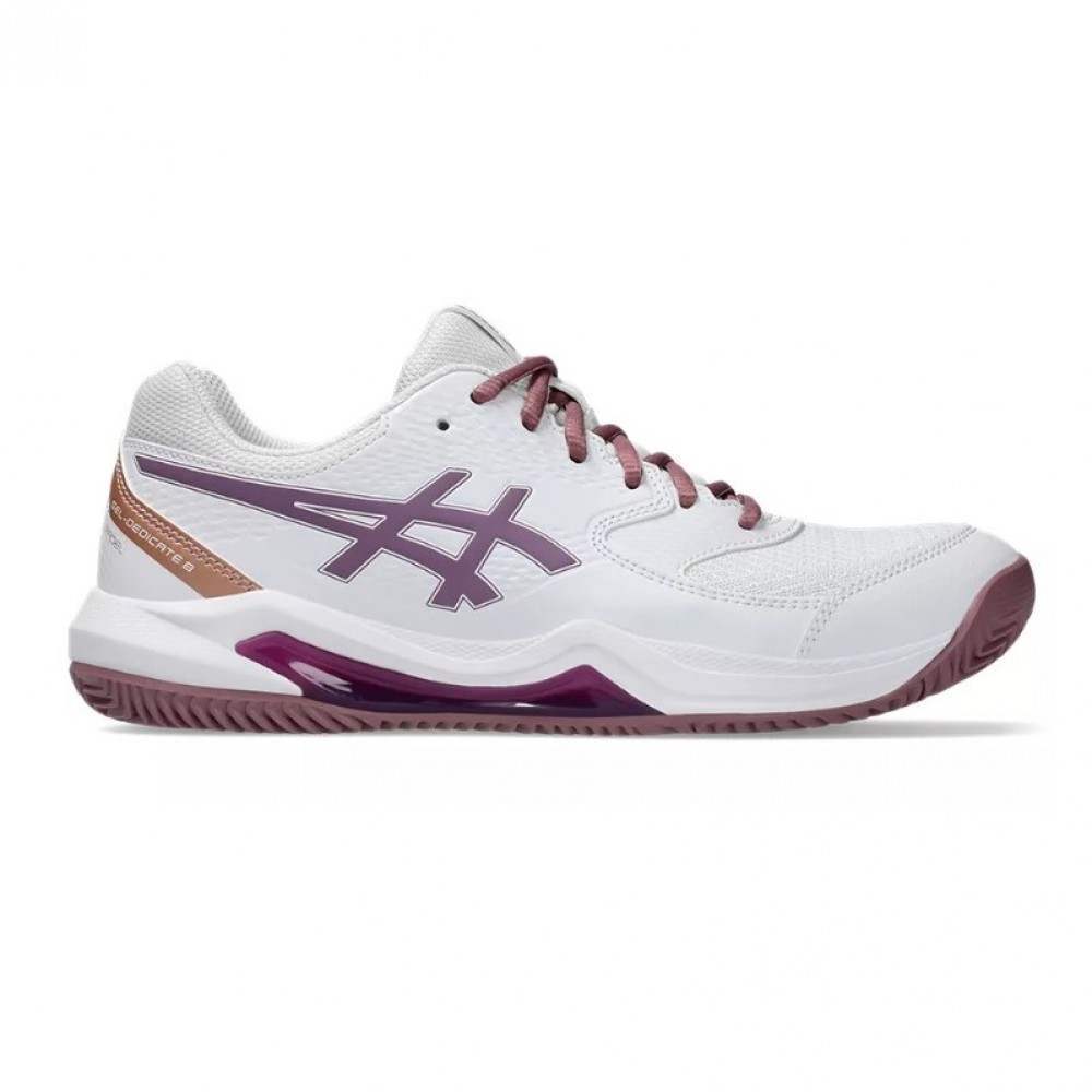 Tenis Asics Gel Dedicate 8 Padel Branco Escuro Ube Feminino