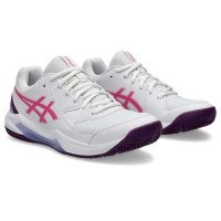 Asics Gel Dedicate 8 Padel White Dragon Fruit Sapatilhas Feminino