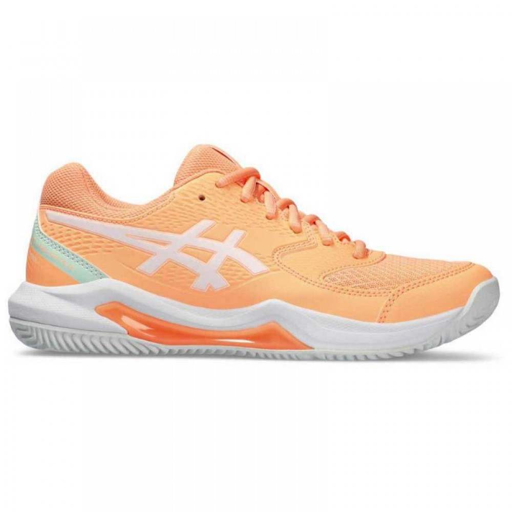 Asics Gel Dedicar 8 Padel Laranja Branco Sapatos Femininos