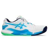 Asics Gel Resolution 9 Clay White Aqua Sapatilhas