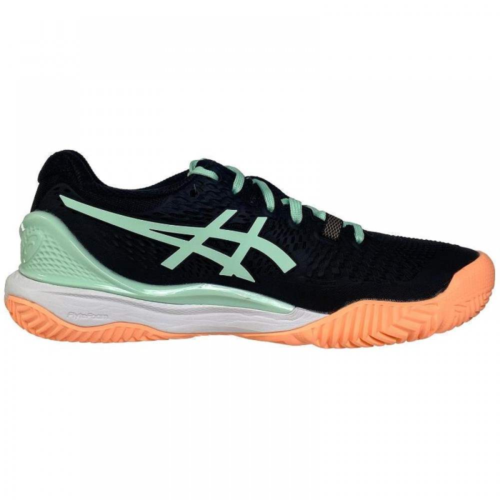 Sapatilhas Asics Gel Resolution 9 Padel Preto Menta Mulher