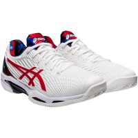 Shoes Asics Solution Speed FF 2 Clay L.E. White Red Classic - Barata Oferta Outlet