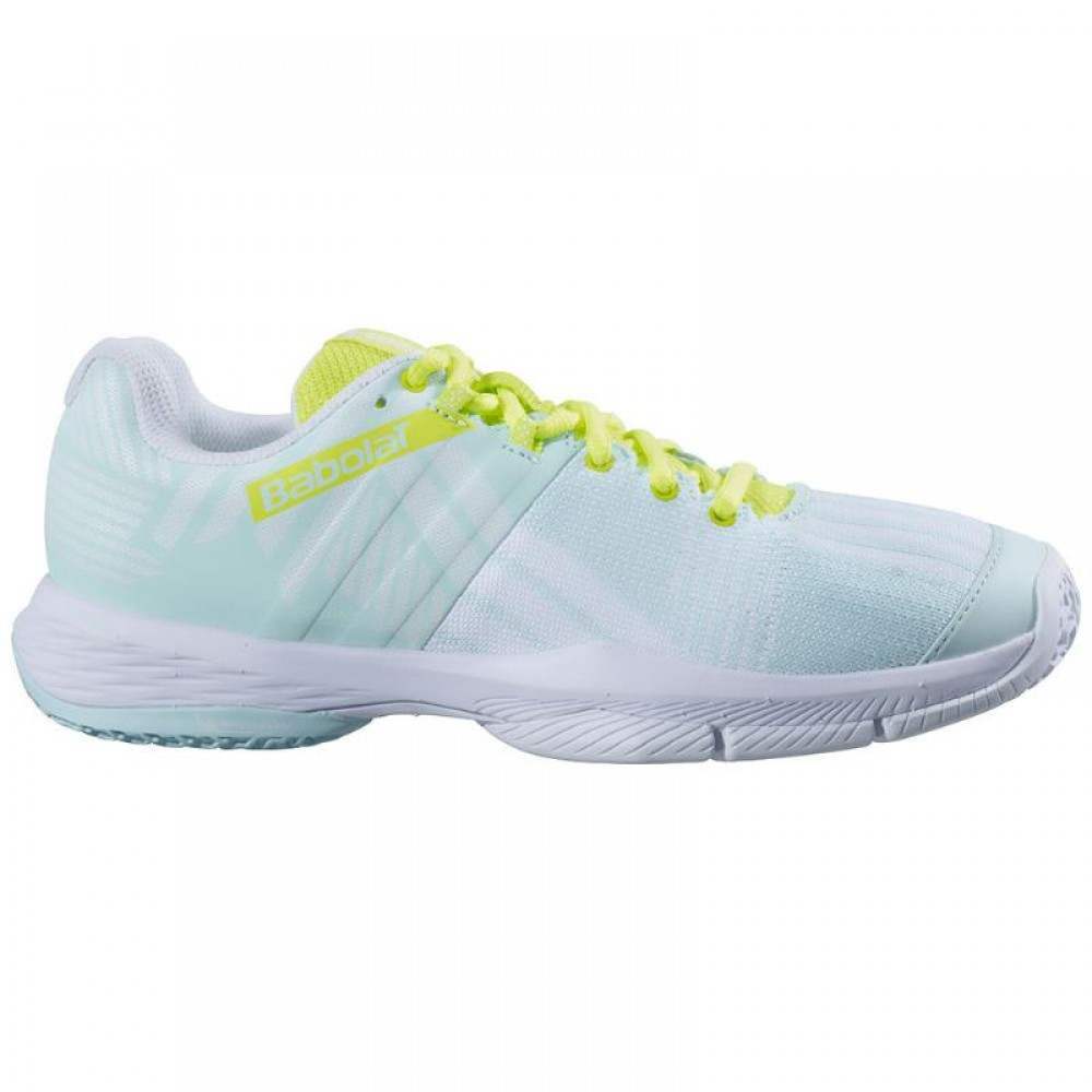 Babolat Sensa Azul Amarelo Fluor Sapatilhas Mulher