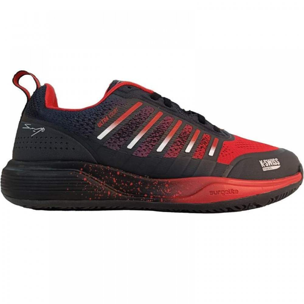 Kswiss Sanyo Ultra Court Padel Schwarz Anthrazit Rot Sneakers