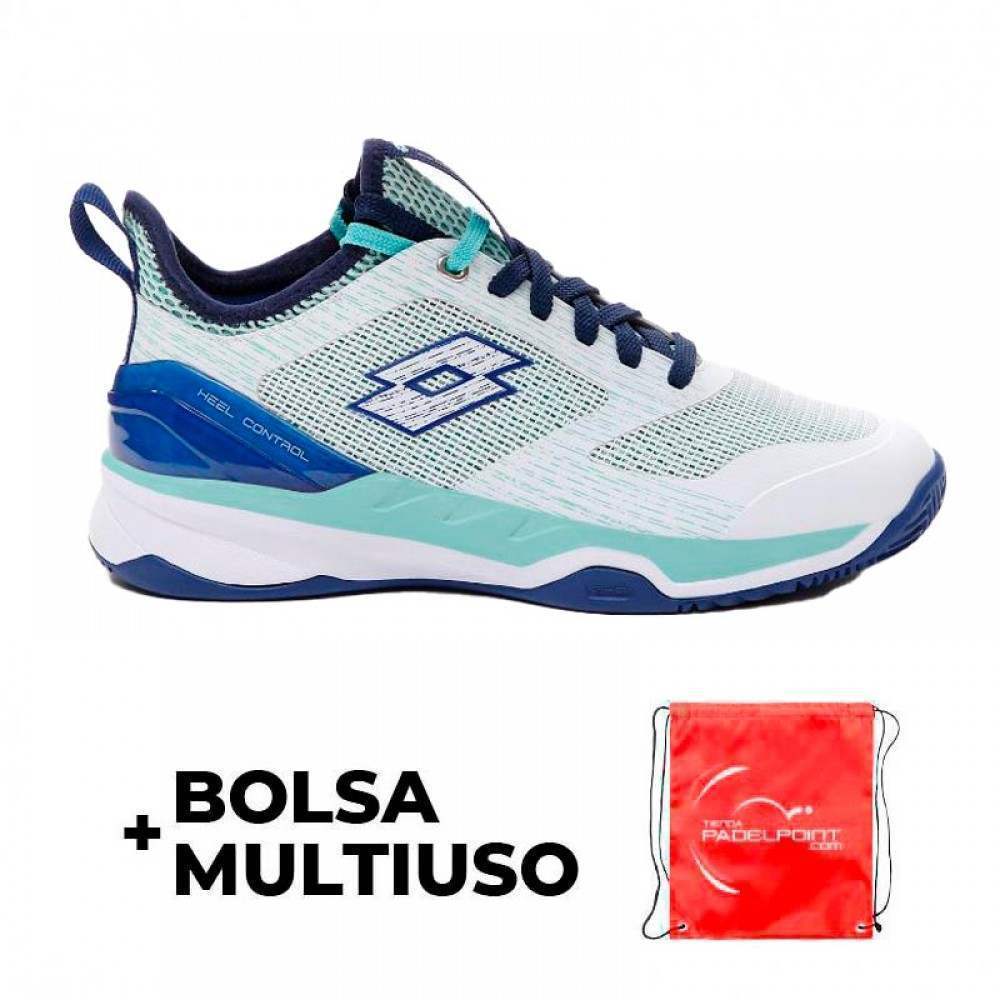 Zapatillas Lotto Mirage 200 Blanco Azul Mujer - Barata Oferta Outlet