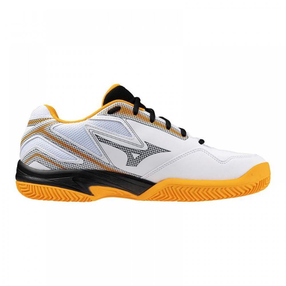 Mizuno Break Shot 4 Padel Branco Azul Laranja Sapatos