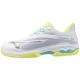 Tenis Mizuno Wave Exceed Light 2 Clay Branco Preto Lima para Mulheres