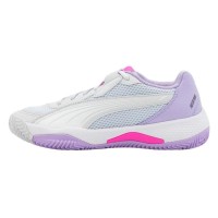 Puma Nova Court Prata Branco Violeta Sapatilhas Feminino