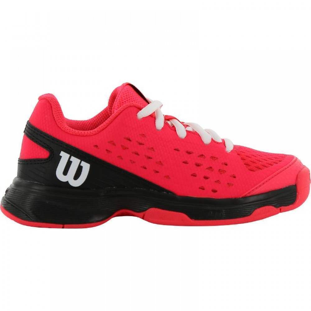 Wilson Rush Pro Rosa Preto Branco Sapatos Junior